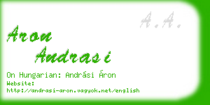 aron andrasi business card